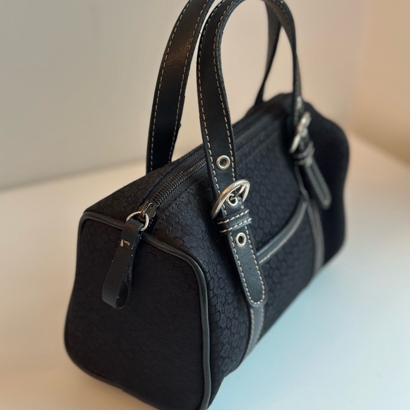 Vintage Y2K Silver Buckle Mini Handbag - Picture 2 of 3